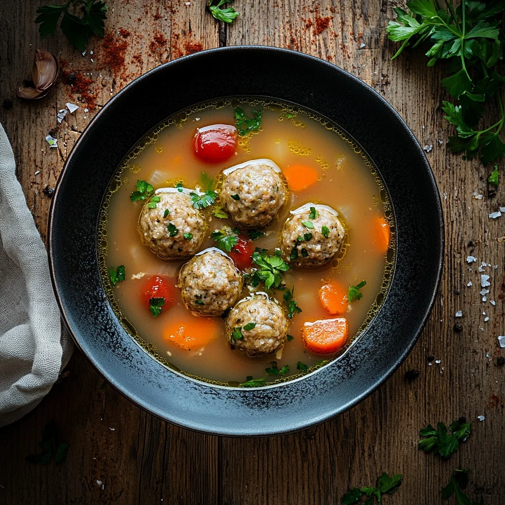 healthy turkey meatball soup