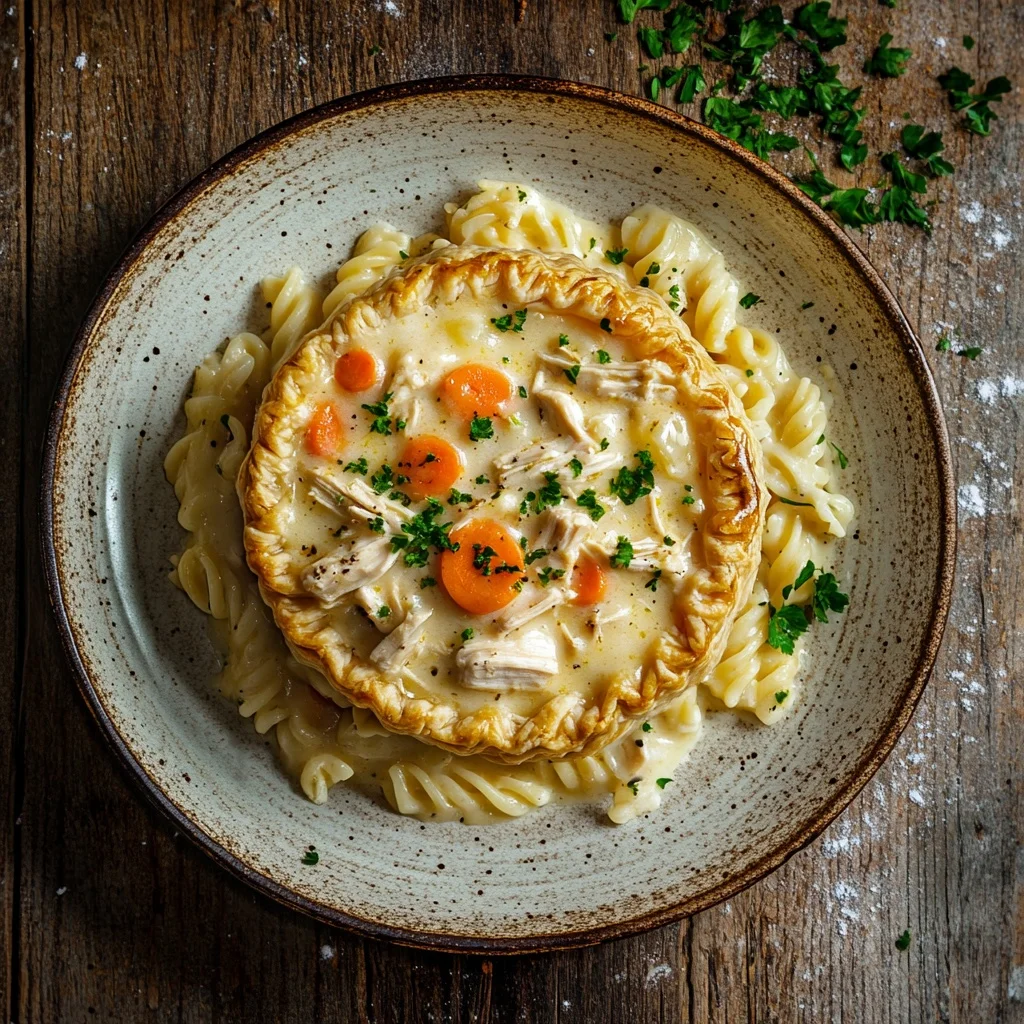 image for classic chicken pot pie pasta serving suggestion