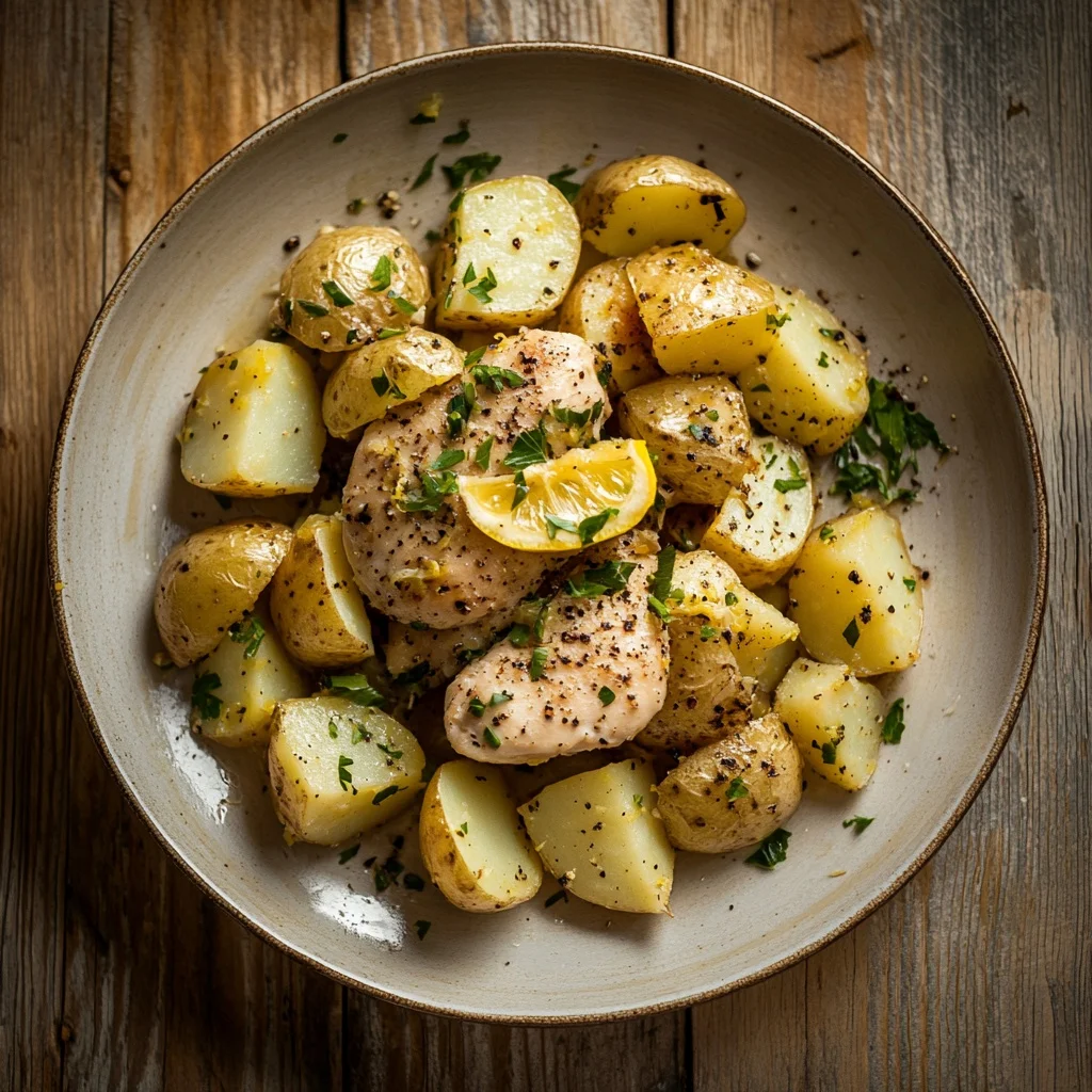 one pan lemon chicken and potatoes ingredients