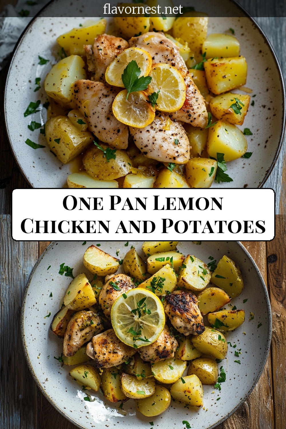 one pan lemon chicken and potatoes pin
