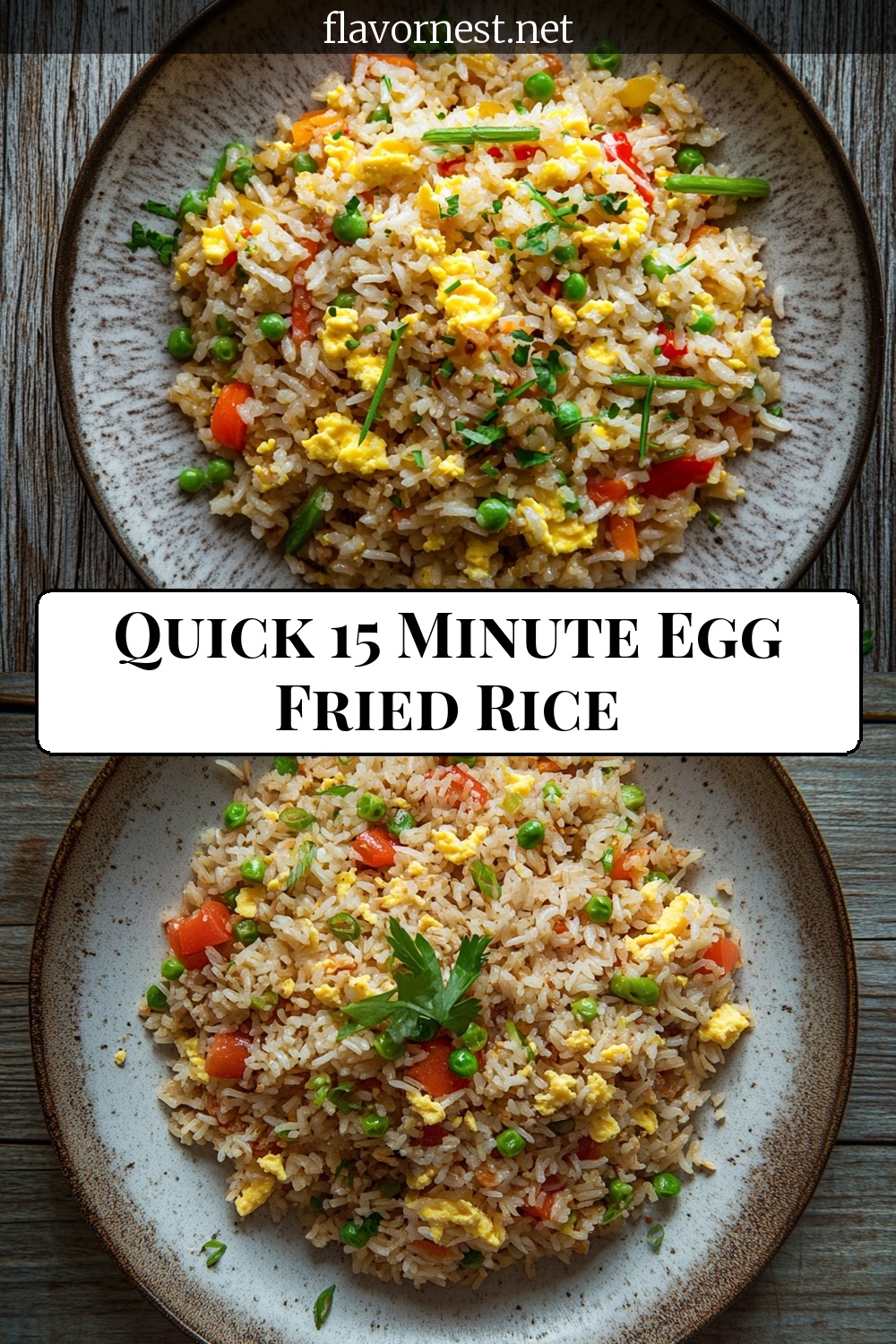 quick 15 minute egg fried rice pin