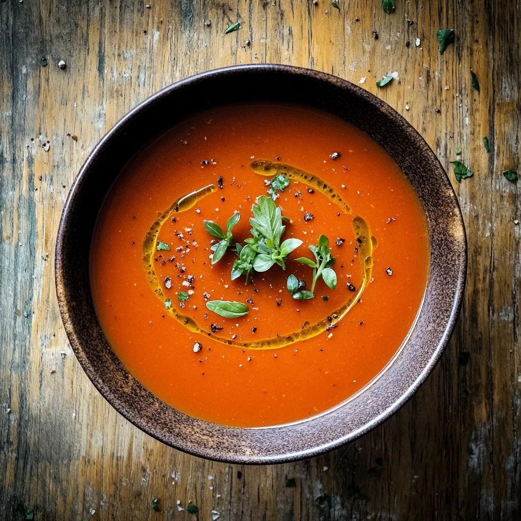 quick 15 minute tomato soup serving suggestion