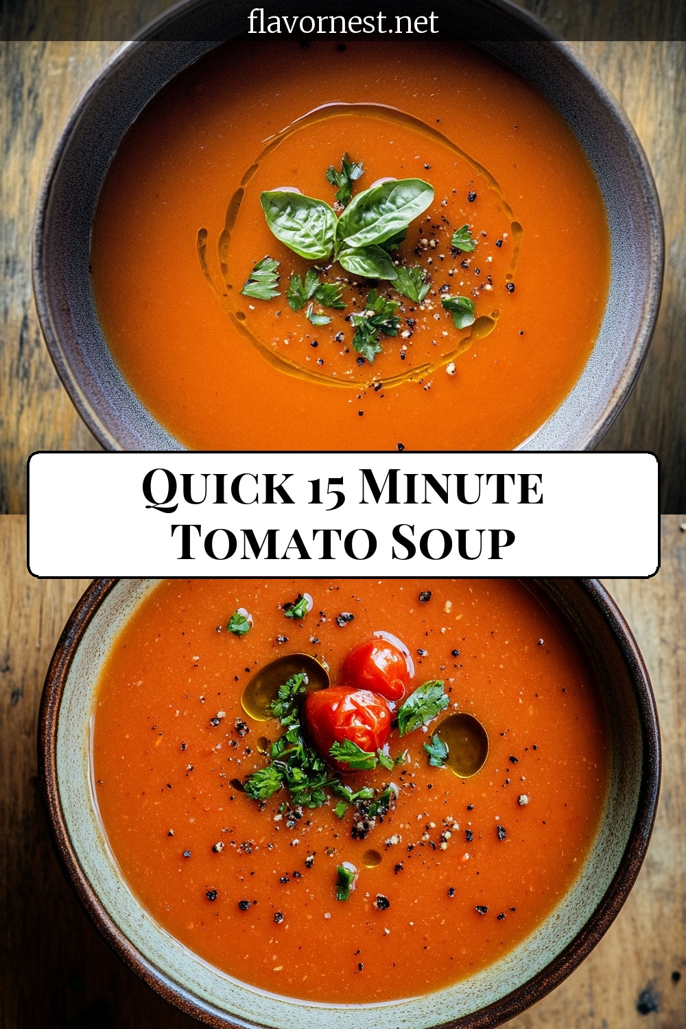 quick 15 minute tomato soup pin