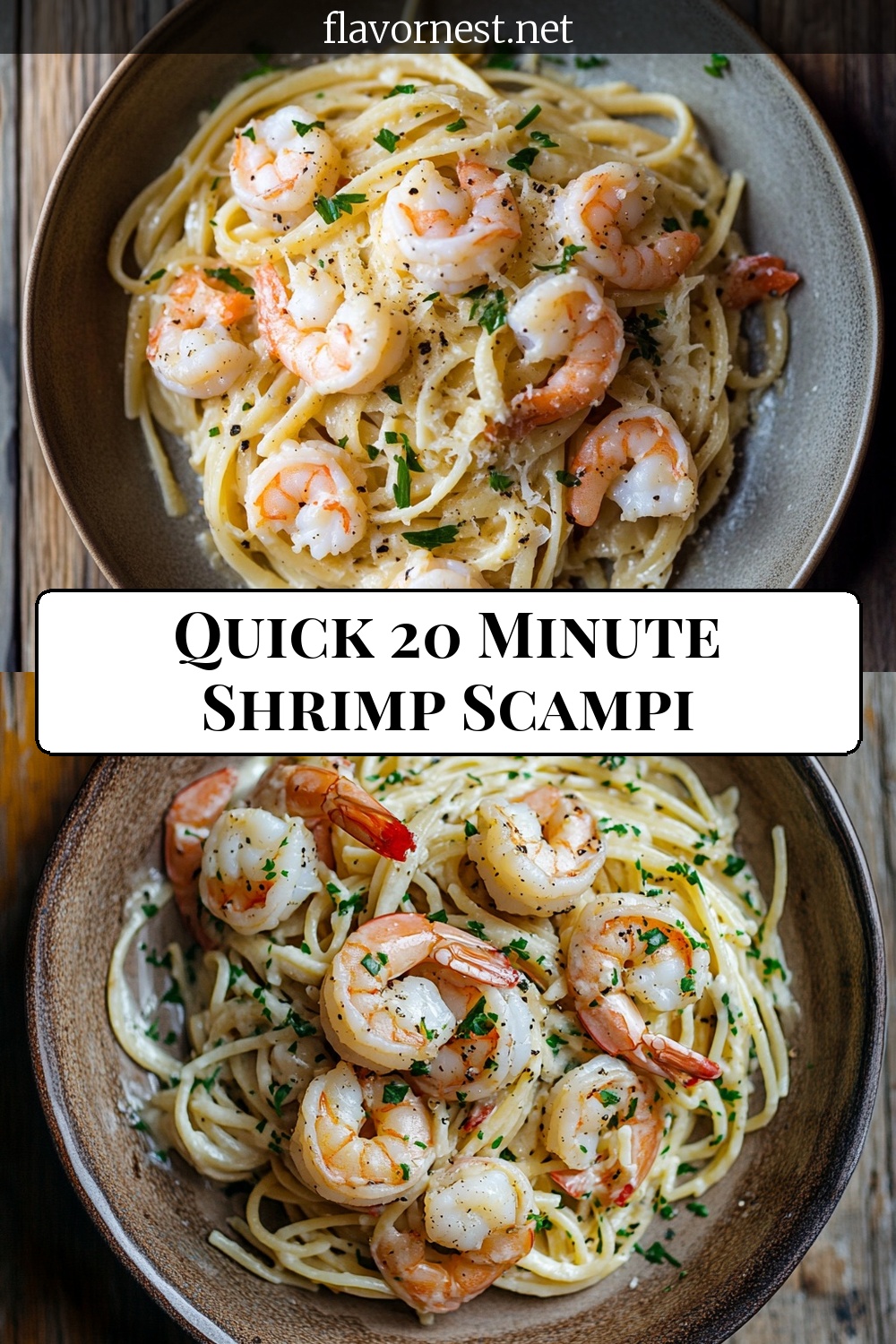quick 20 minute shrimp scampi pin