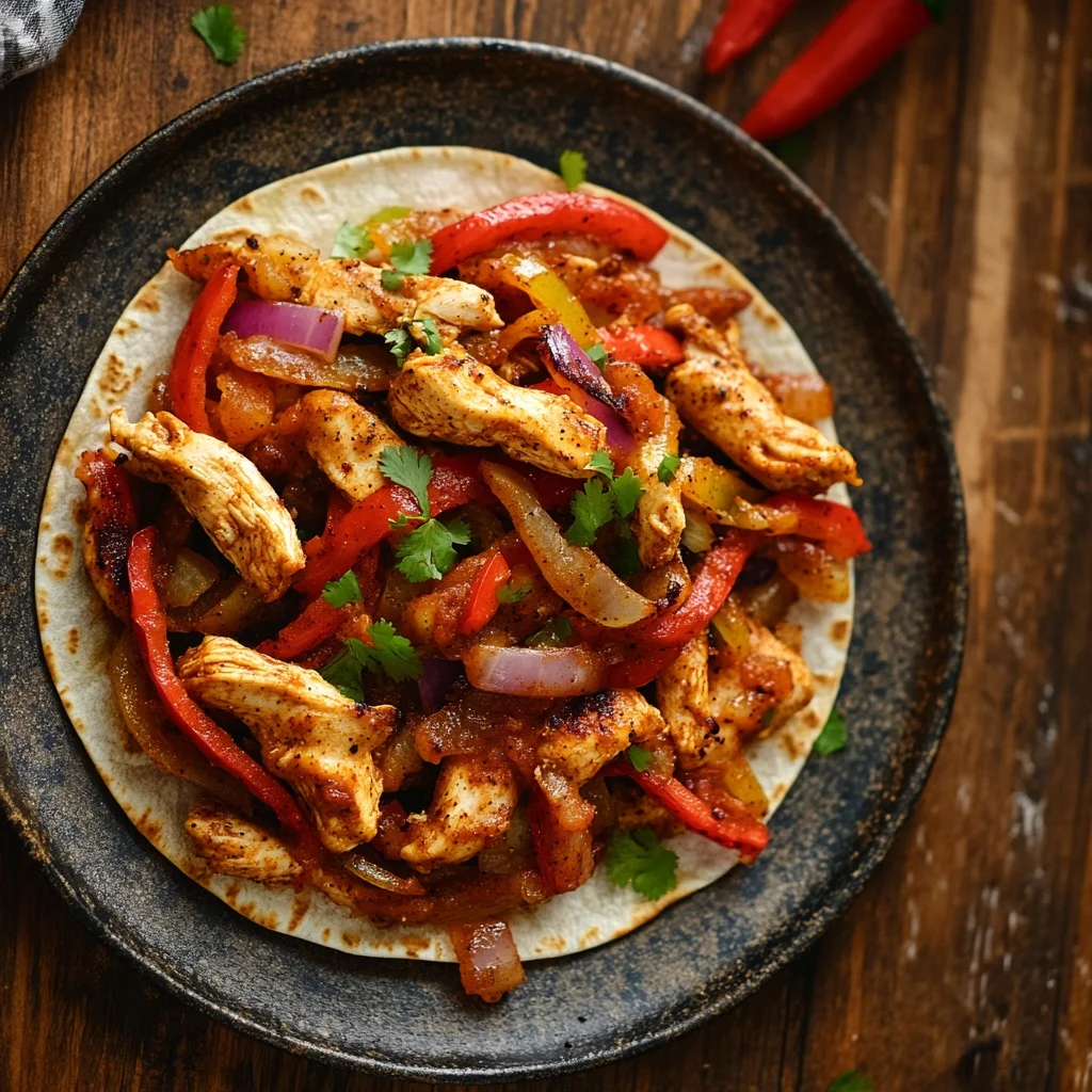 sheet pan chicken fajitas serving suggestion