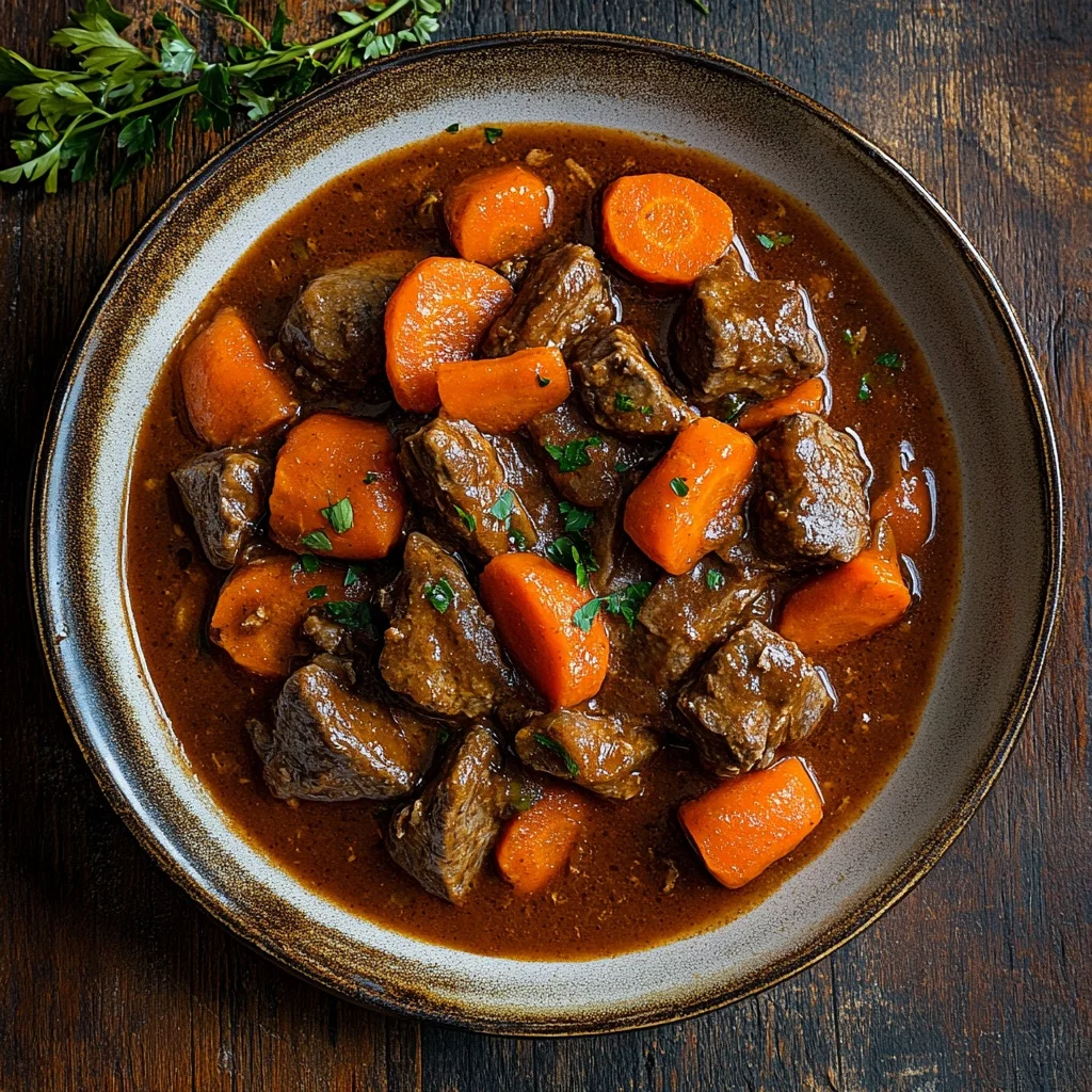 slow cooker beef stew with carrots serving suggestion