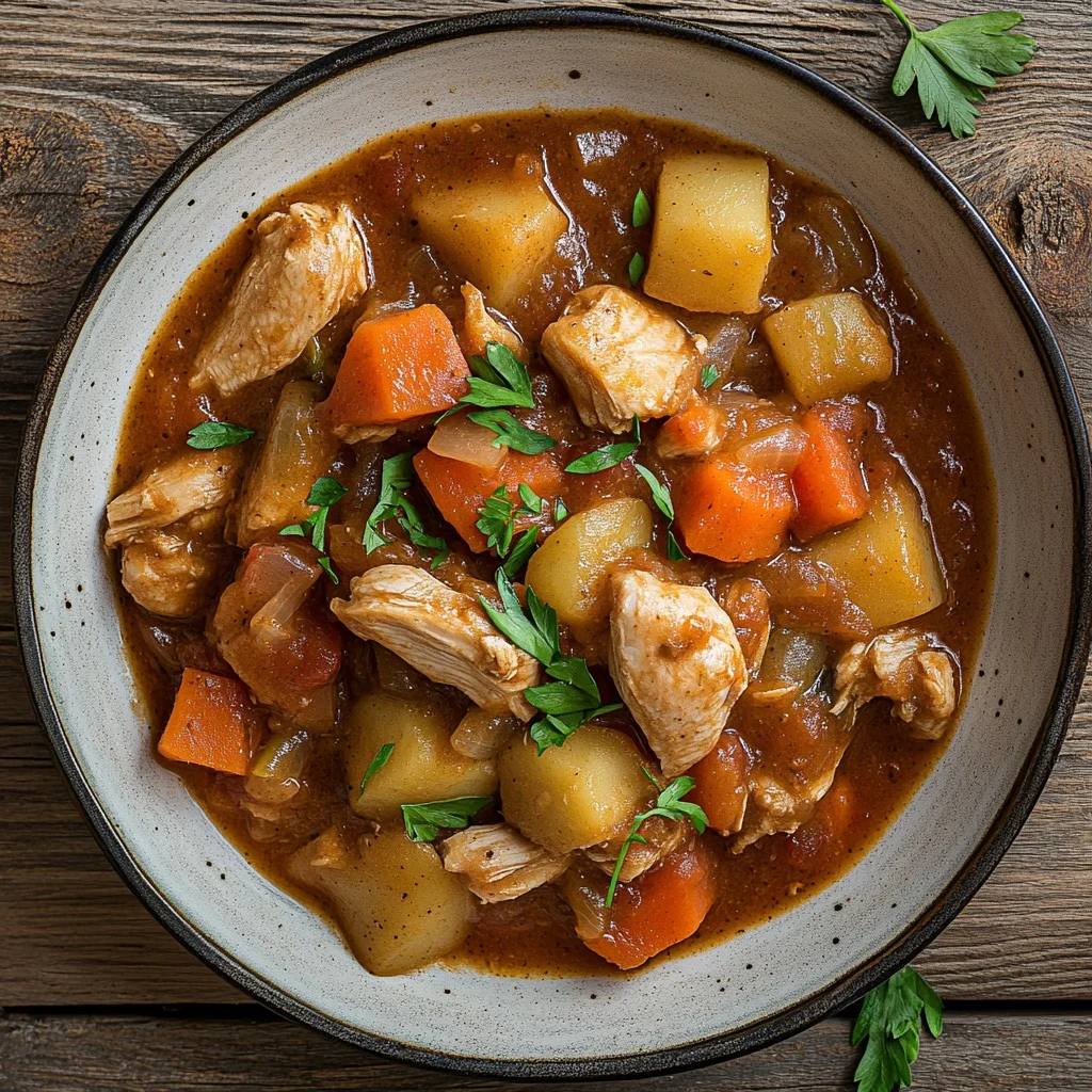 slow cooker chicken stew recipe serving suggestion