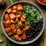 sweet potato black bean meal prep bowls