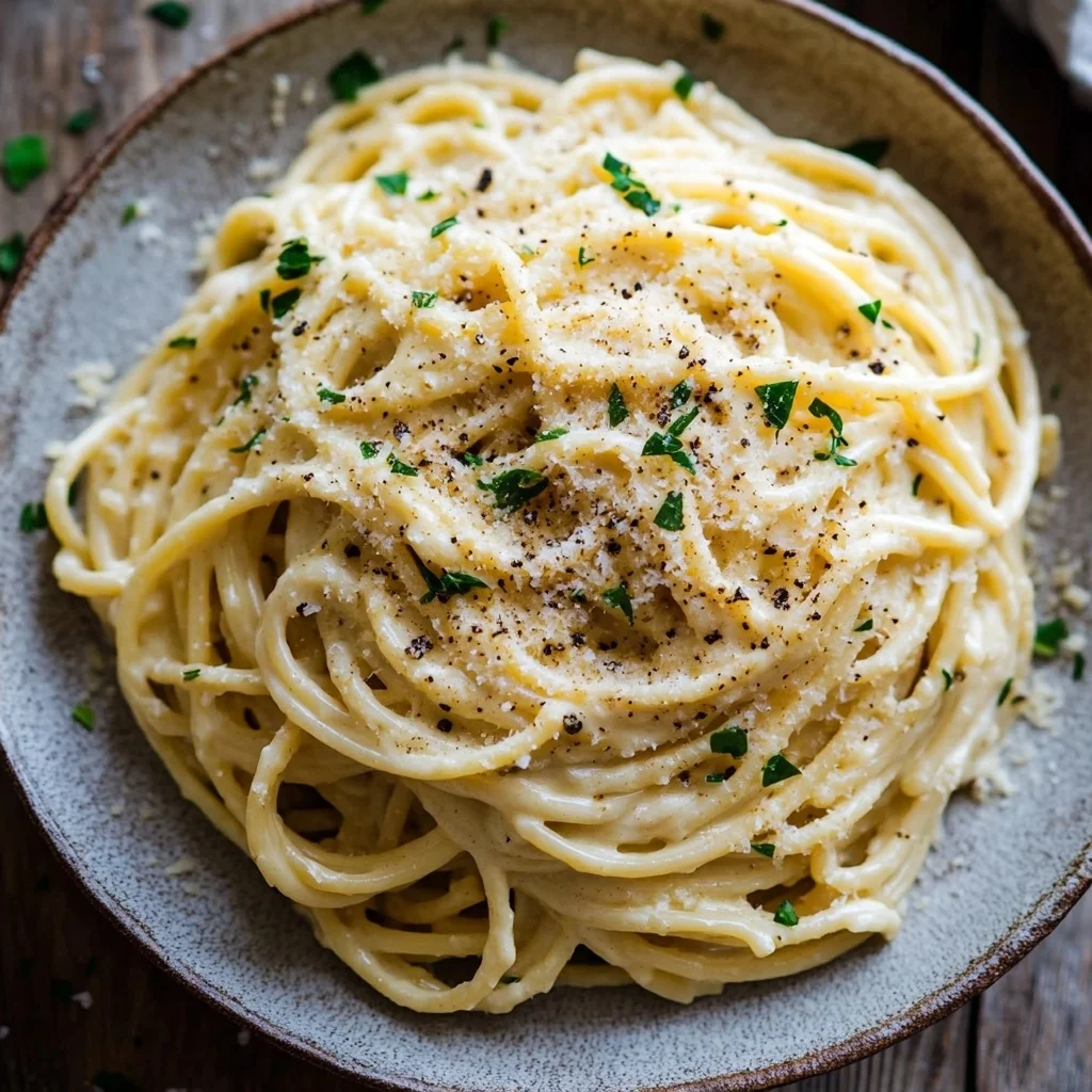 15 minute creamy garlic pasta ingredients