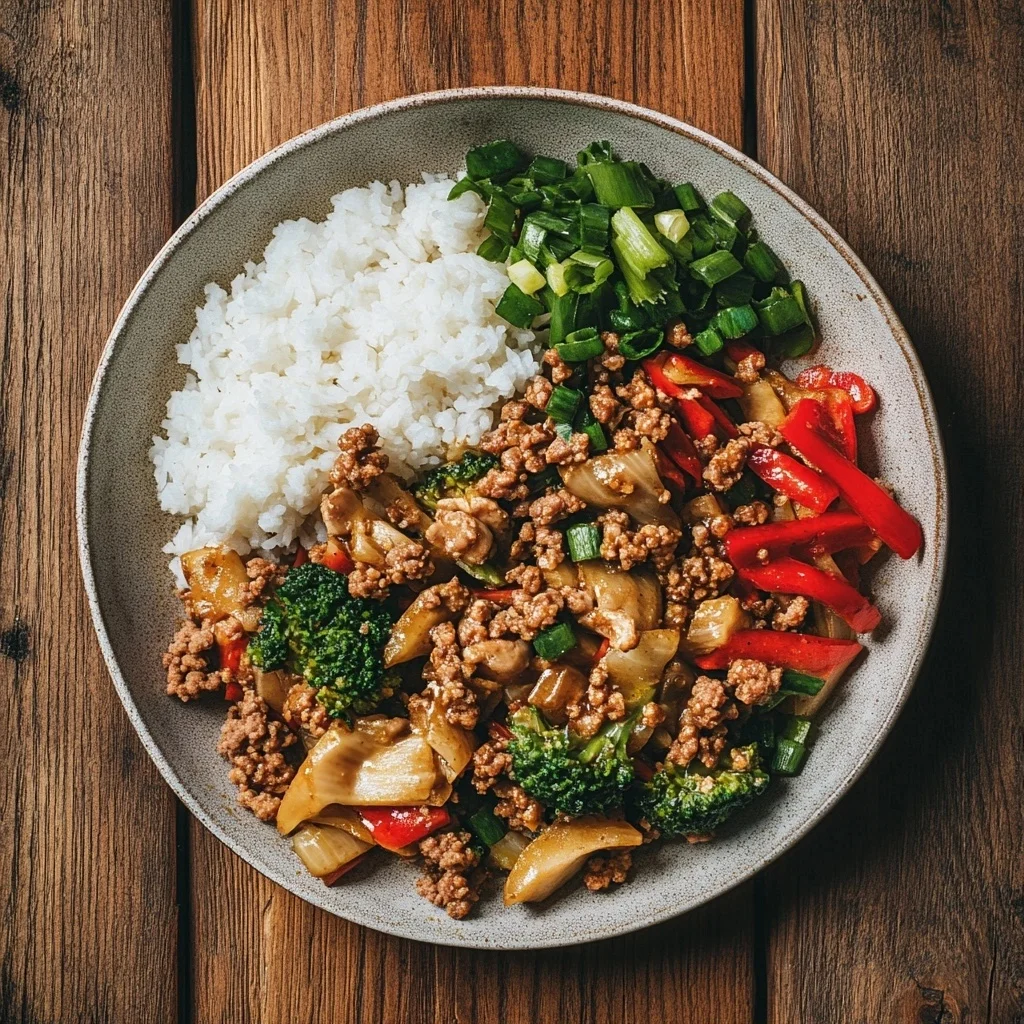 30 minute ground turkey stir fry