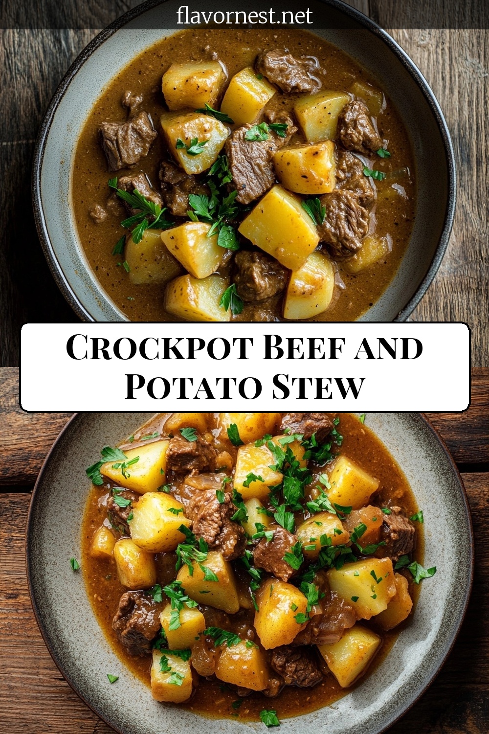 crockpot beef and potato stew pin