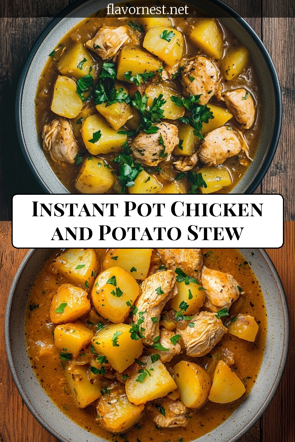 instant pot chicken and potato stew pin