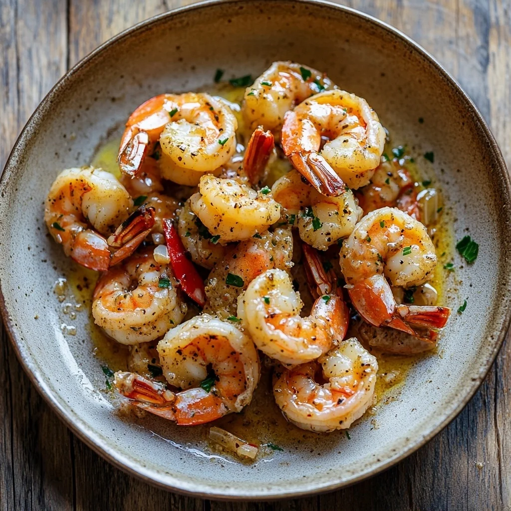 one pan garlic butter shrimp ingredients