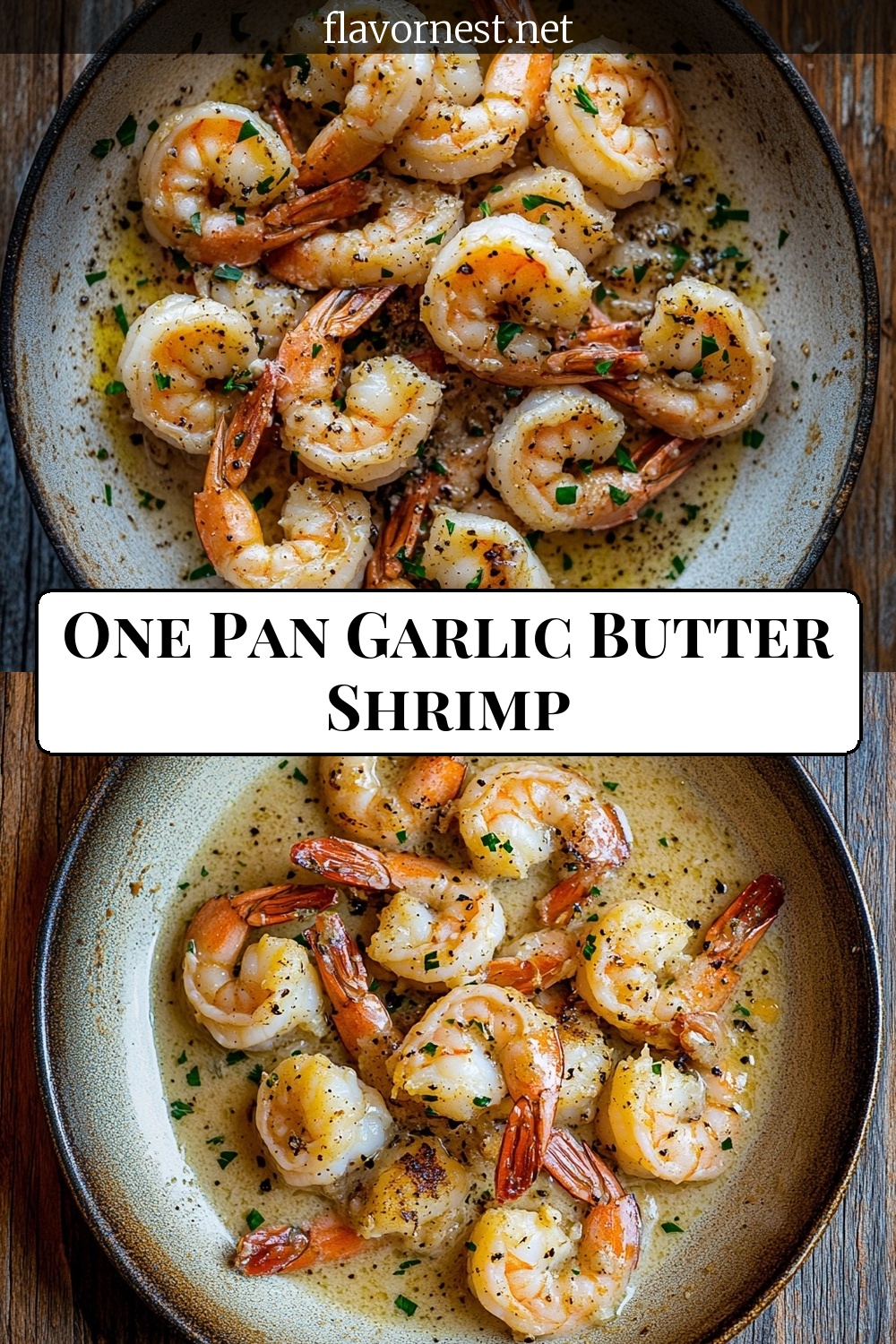 one pan garlic butter shrimp pin