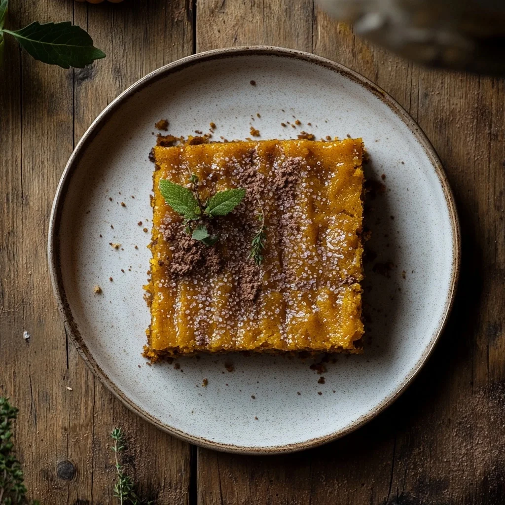 pumpkin bars serving suggestion