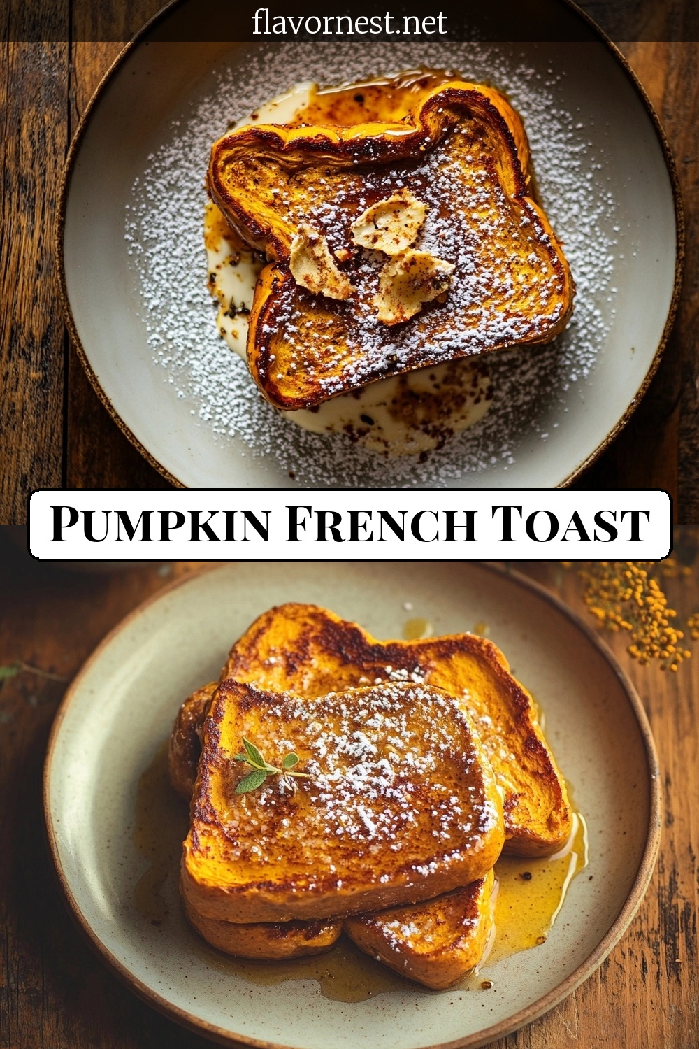 pumpkin french toast recipe pin