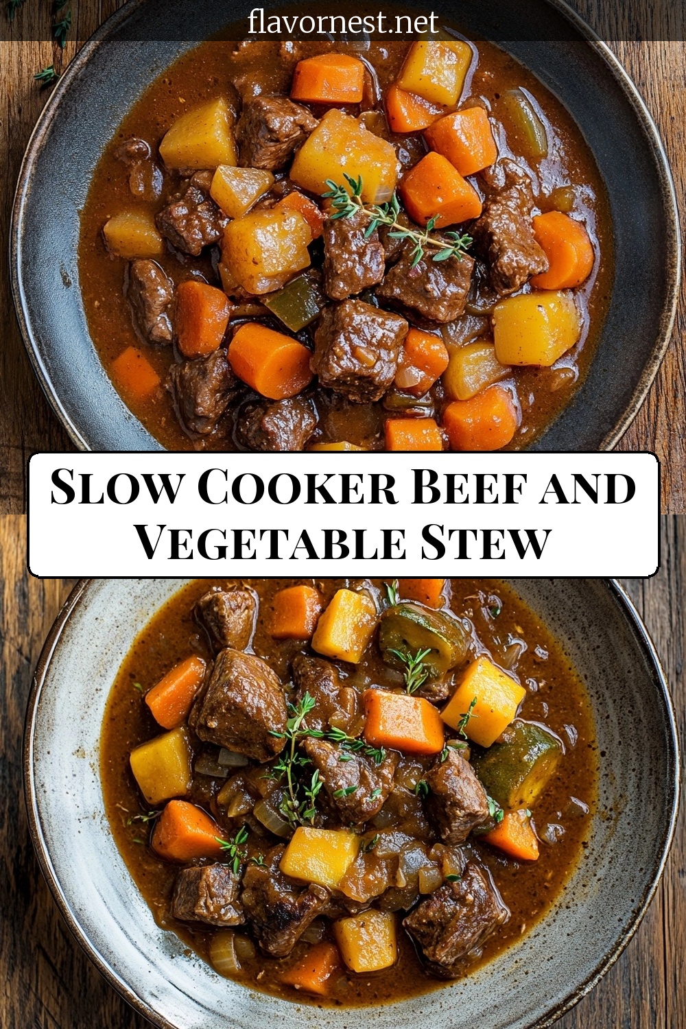 slow cooker beef and vegetable stew pin