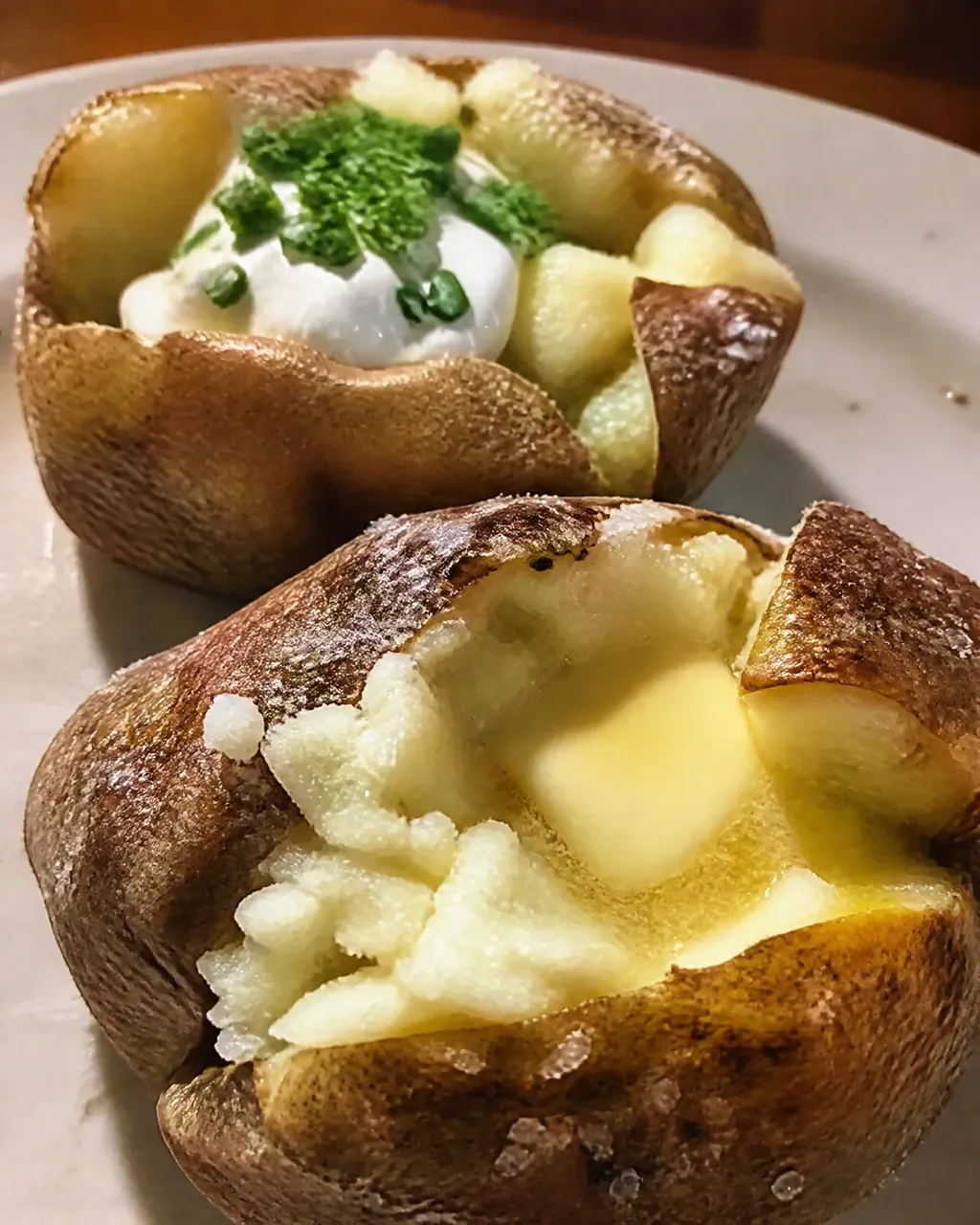 Perfect Baked Potatoes with Crispy Salted Skin (No Foil)