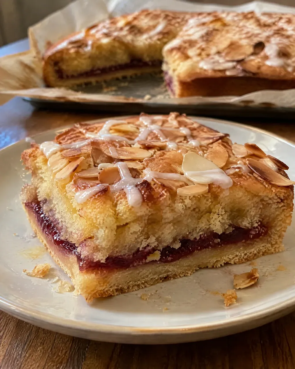 Bakewell Slice (Shortcrust, Raspberry Jam and Almond Sponge)