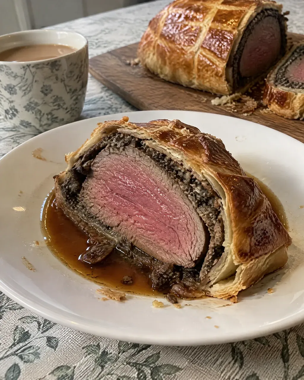 Beef Wellington (Margaret's Way, with Crepes for a Crisp Bottom)