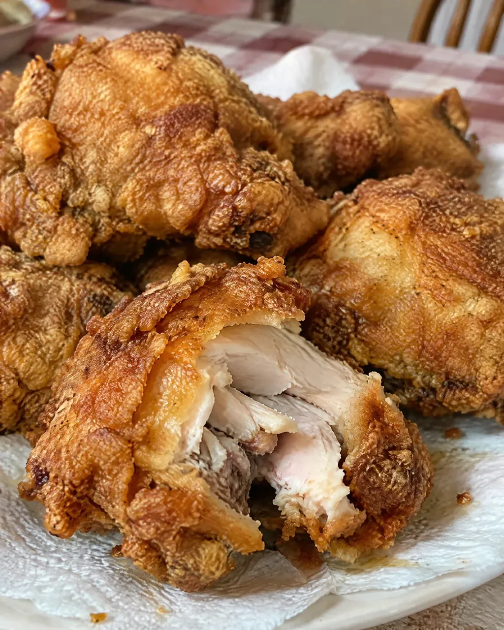Buttermilk Fried Chicken (Cast Iron Skillet, Lid On Then Off)
