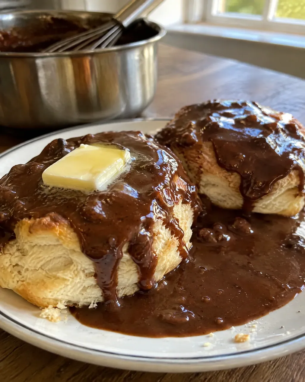 Chocolate Gravy and Biscuits (Old Appalachian Breakfast)