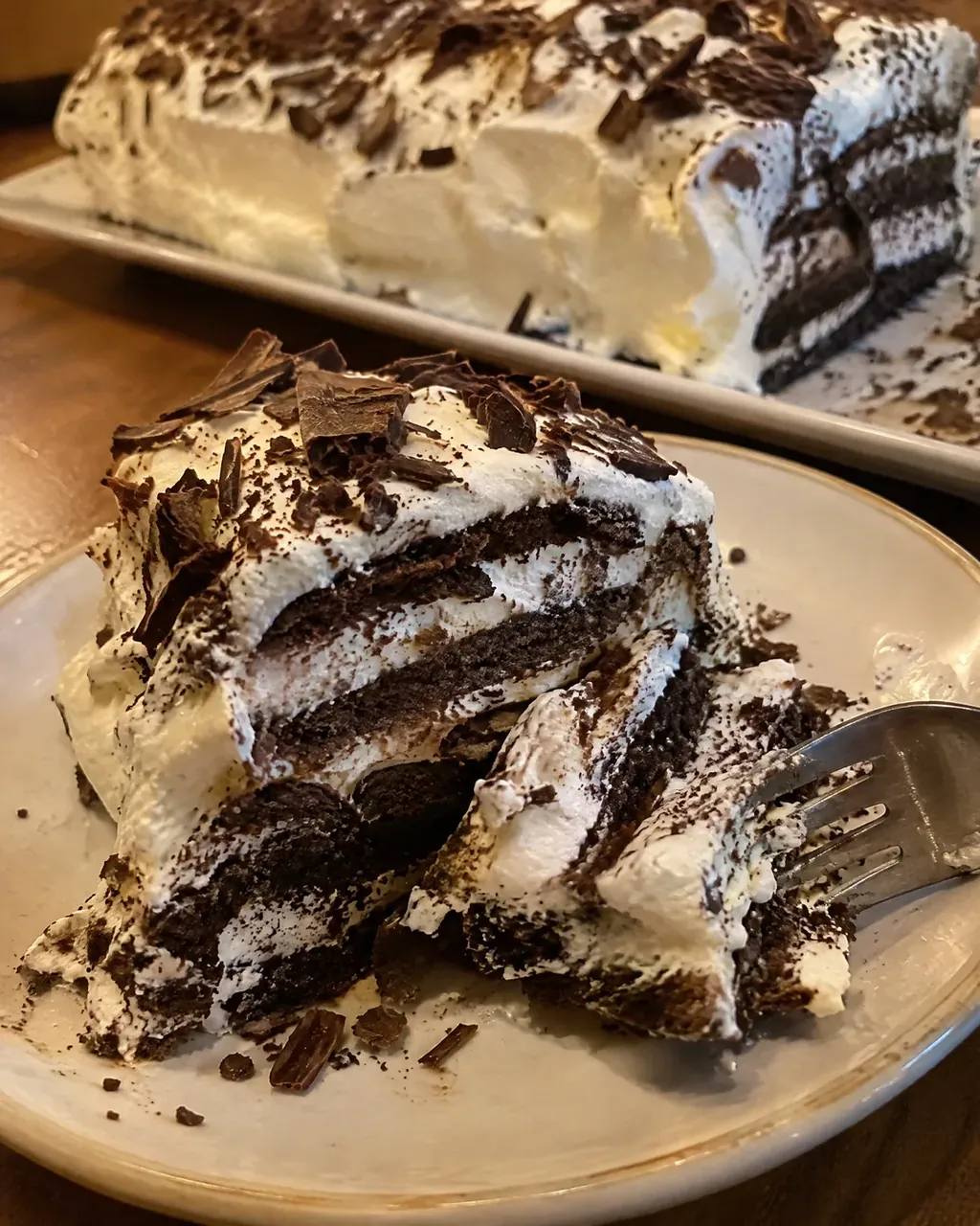 Chocolate Icebox Cake (the No-Bake Wafer and Cream Cake)