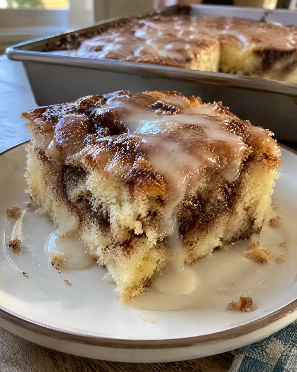 Honey Bun Cake from Scratch (Cinnamon Swirl and a Glaze That Soaks In)