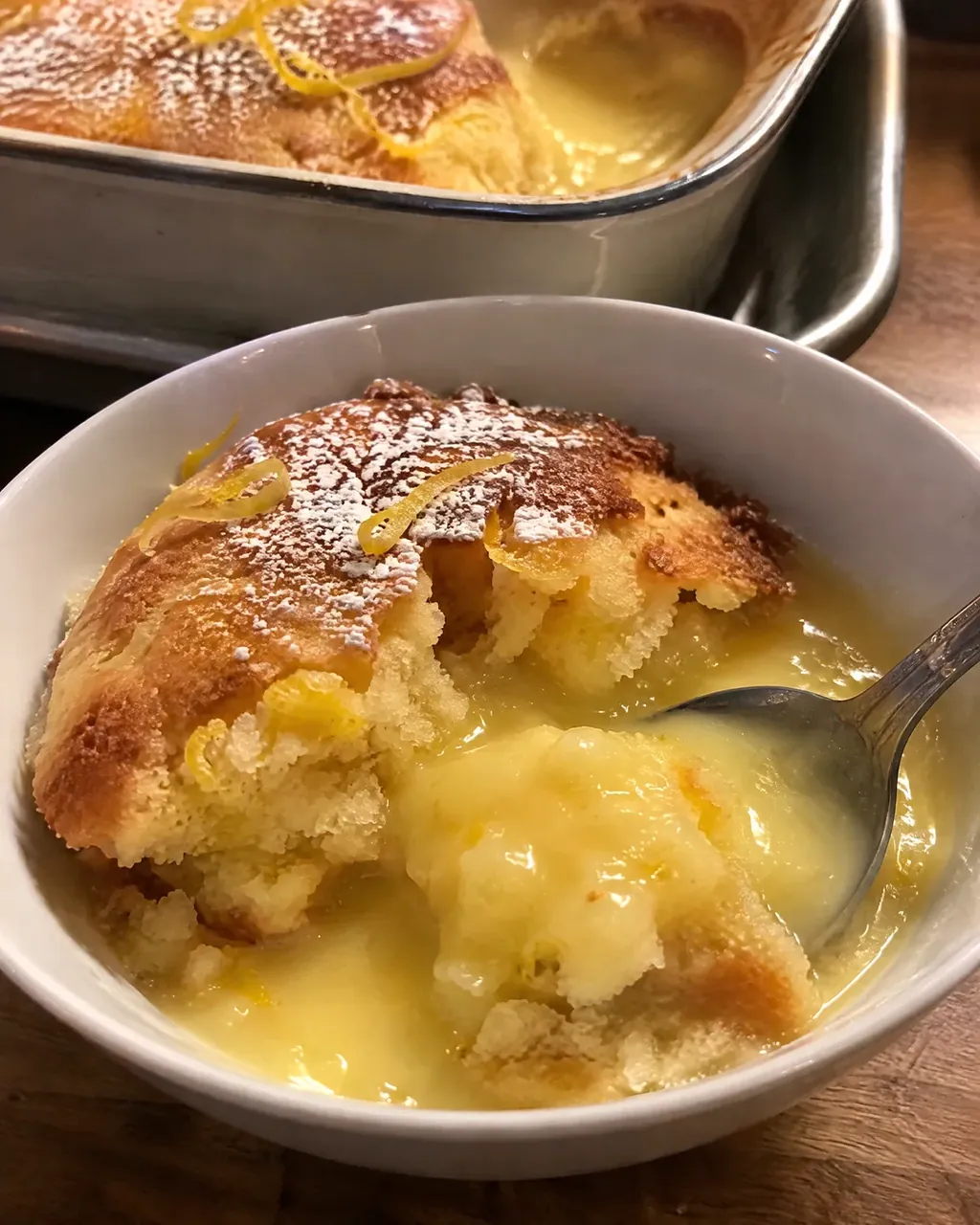 Lemon Pudding Cake (One Batter, Its Own Lemon Sauce)