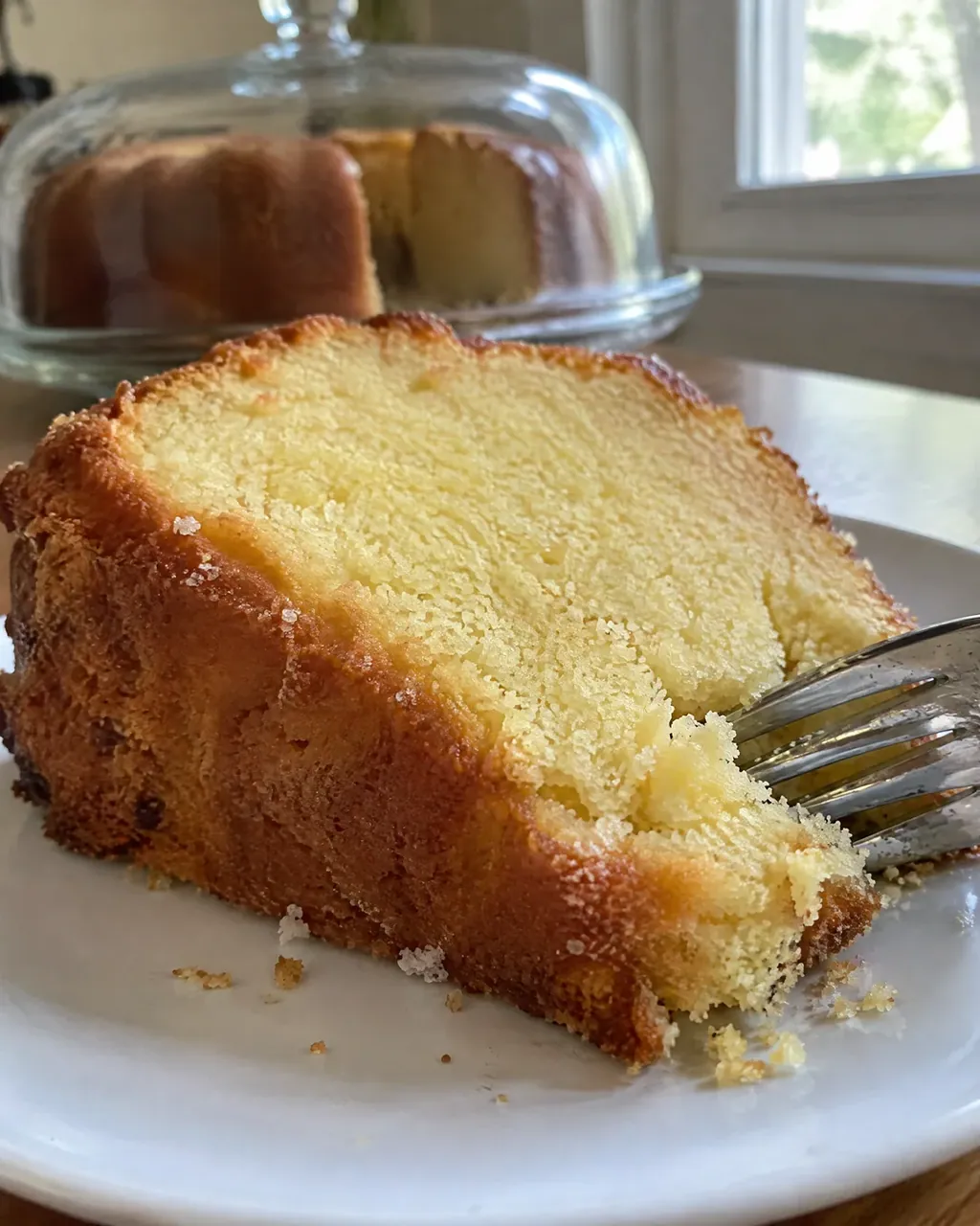 Sour Cream Pound Cake (Old-Fashioned Tube Pan Recipe)