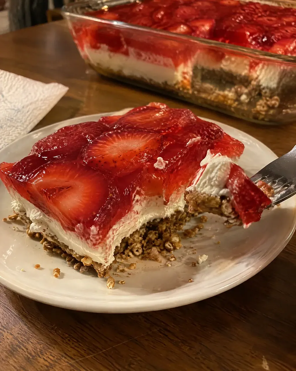 Strawberry Pretzel Salad (Classic Potluck Dessert)