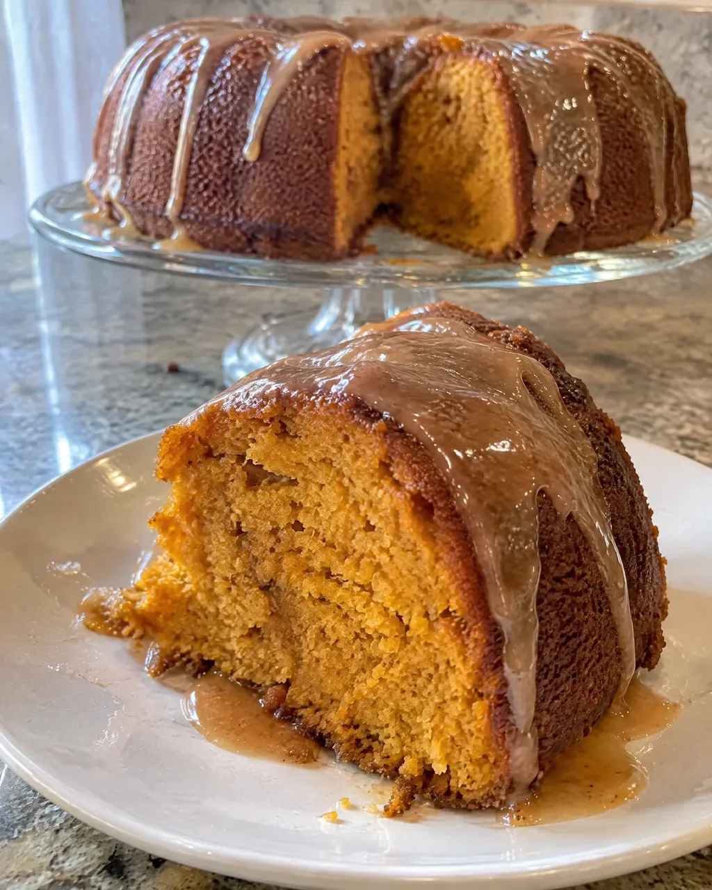 Sweet Potato Pound Cake with Brown Butter Glaze